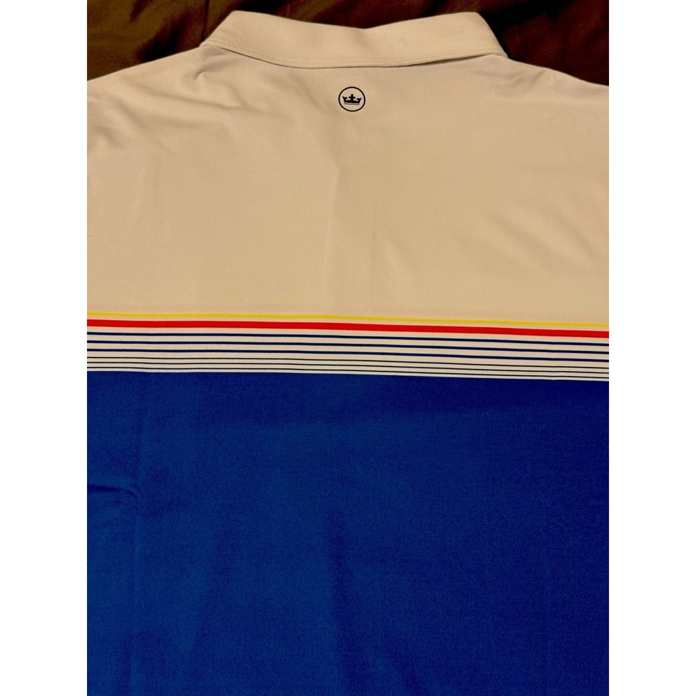 Peter Millar Men 2XL White‎ Blue Crown Crafted Soul Performance Polo Shirt - Picture 10 of 12